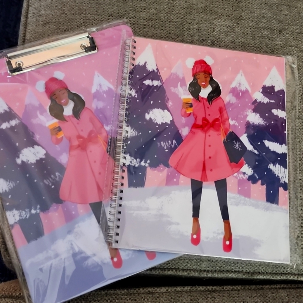 A set, clipboard & large notebook